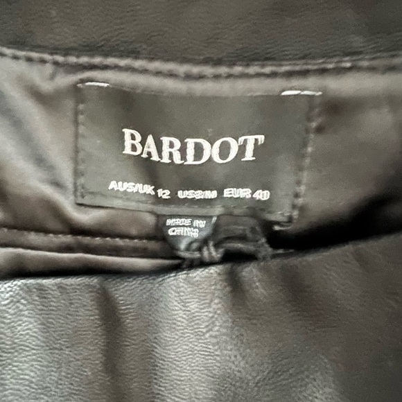 Bardot DONNA TUBE VEGAN LEATHER SKIRT IN BLACK, New with Tags - Picture 5 of 9